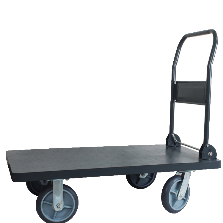 Trolley Pull Cargo Flatbed Folding Portable Small Pull Cart Household Trolley Trolley Truck Thickened Trailer