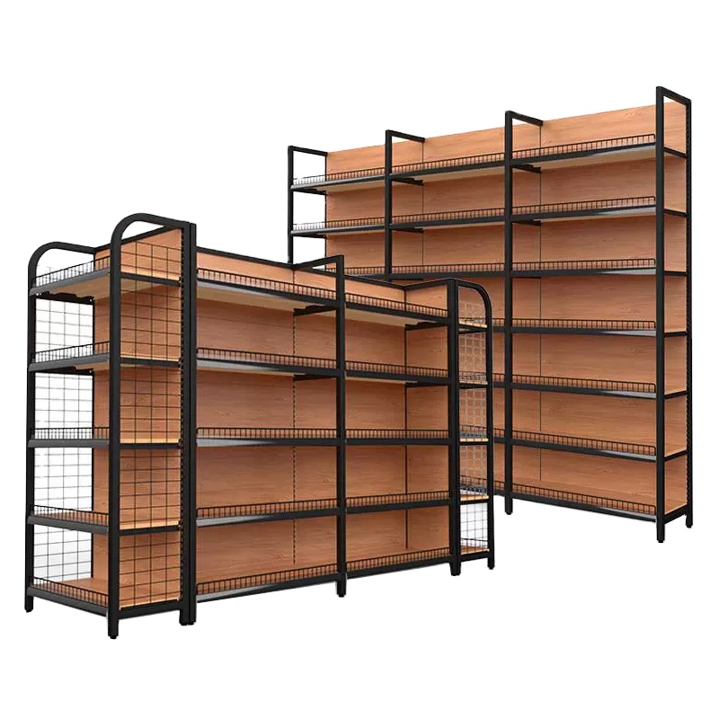 Guichang Four-pillar Supermarket Custom Curved square Upright Main and Auxiliary Frame Shared Upright
