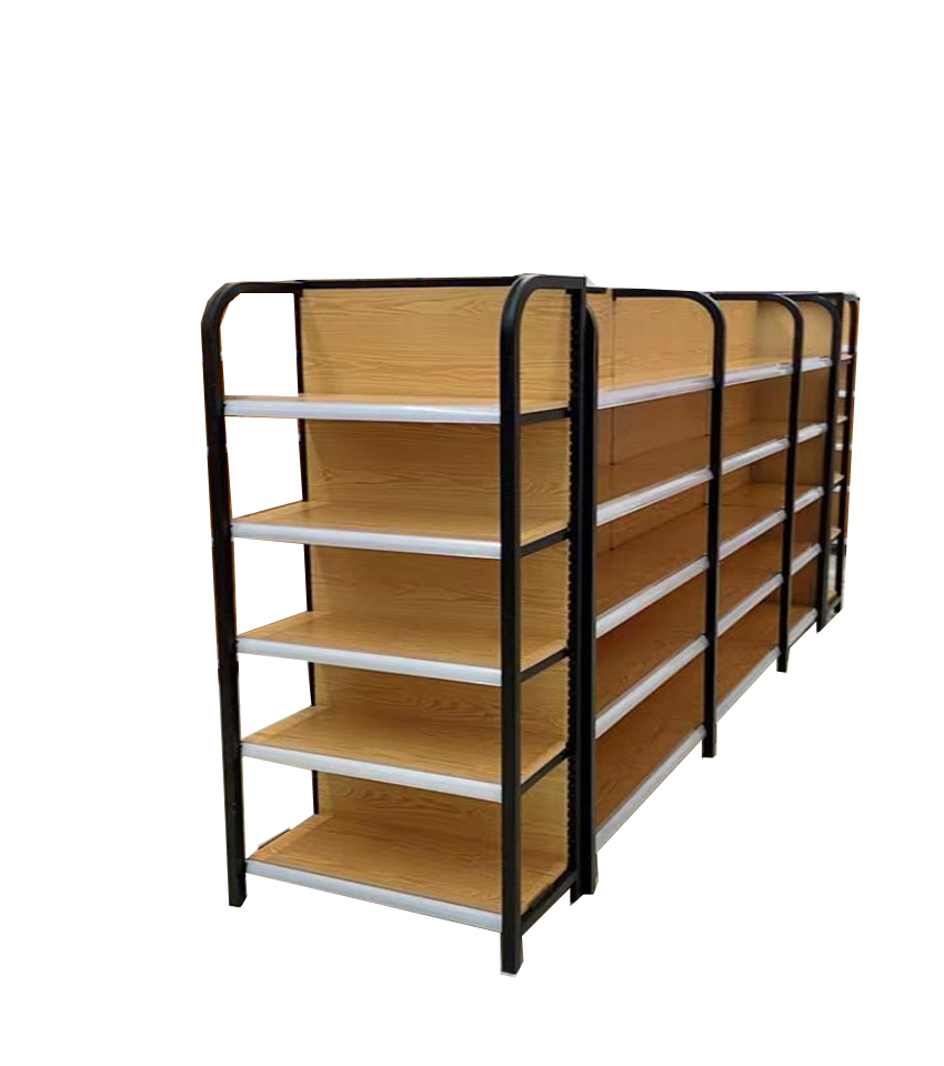 Guichang Four-pillar Metal Supermarket Shelf Can Be Installed Protective Fence Bearing Stronger Customizable Color
