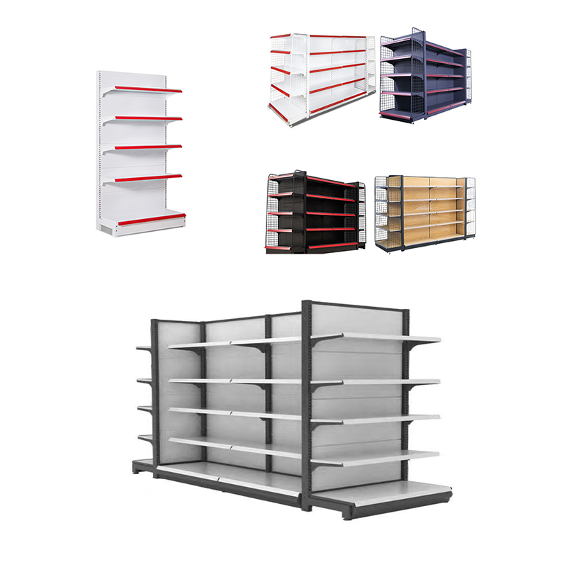 Wholesale Guichang Estantes Double-Sided Display Rack Shelf 5 Layers Black Q235 Steel Light Duty 60KG