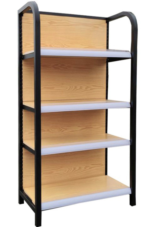 Guichang Miniso Shelving Supermarket End Shelf Display Shelf Wood Pattern
