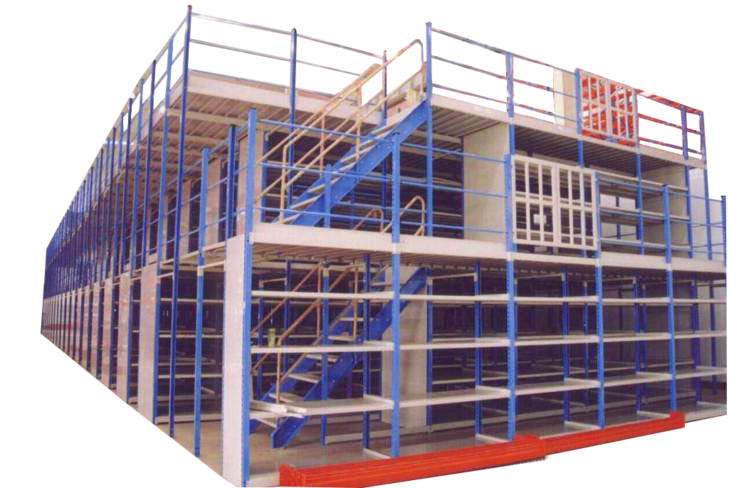 Warehouse Rack Supported Mezzanine Floor System Multi-level Shelf Steel Platform