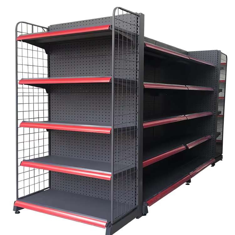 Guichang Supermarket Shelves with Metal Hanging Basket Height Can Be Adjusted at Will with the Combination of Laminates