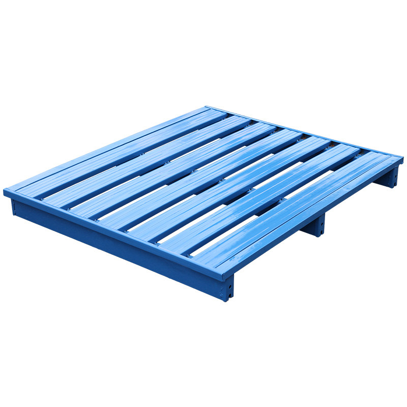 Customized Load-bearing Double-sided Four-sided Forklift Heavy Steel Forklift Pallet Storage Stacking Iron Metal Shelf Board War