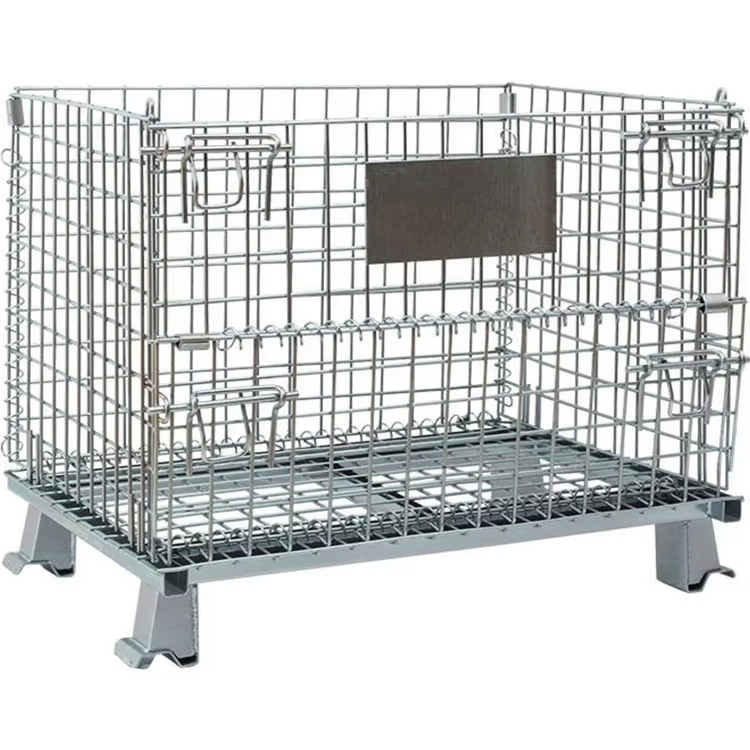 Guichang Storage Cage Folding Iron Basket Warehouse Cage Express Cage Cart Turnover Box