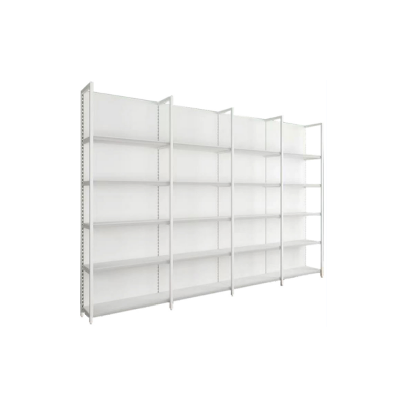 Gui Chang Wood Grain Surface Steel Grocery Store Retail Display Rack