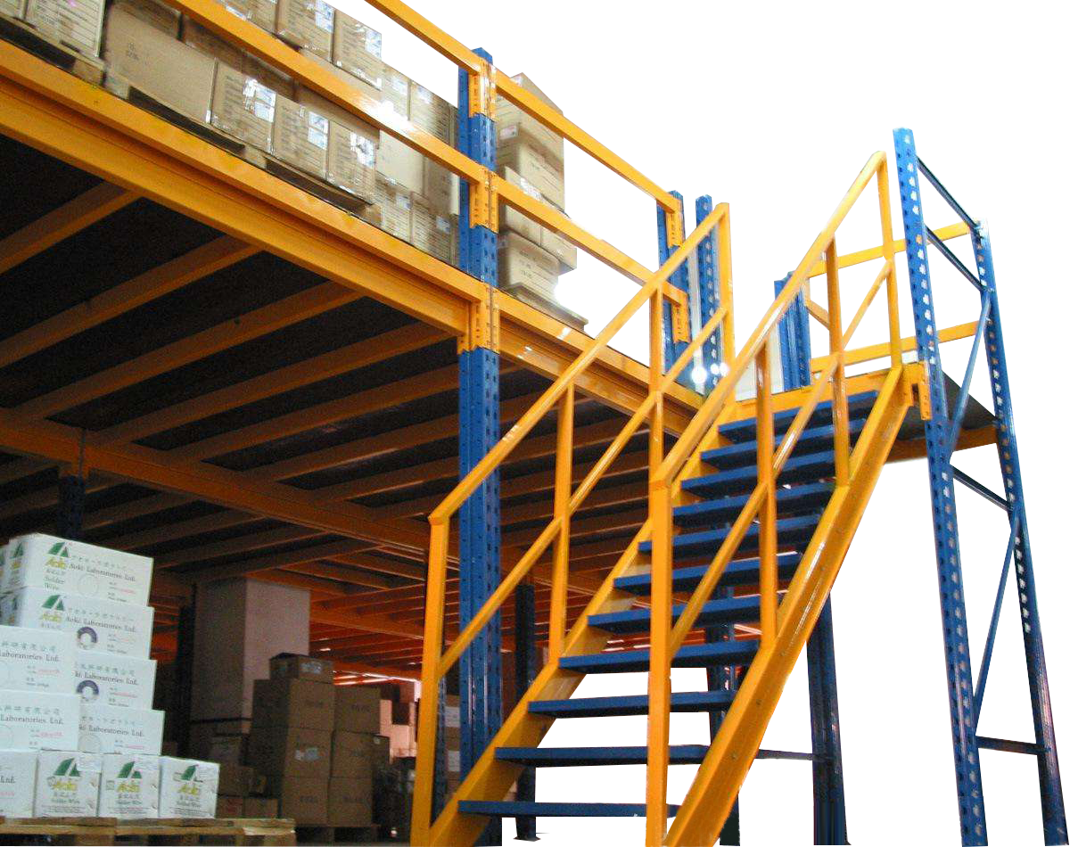 Warehouse Rack Supported Mezzanine Floor System Multi-level Shelf Steel Platform