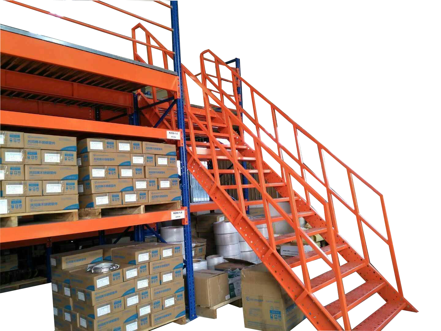 Warehouse Rack Supported Mezzanine Floor System Multi-level Shelf Steel Platform