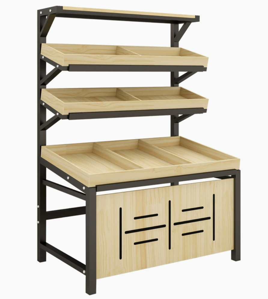 Fruit and Vegetable Display Stand Supermarket Vegetable Shelf Fruit and Vegetable Rack Storage Rack for Fruits Fruit Stand