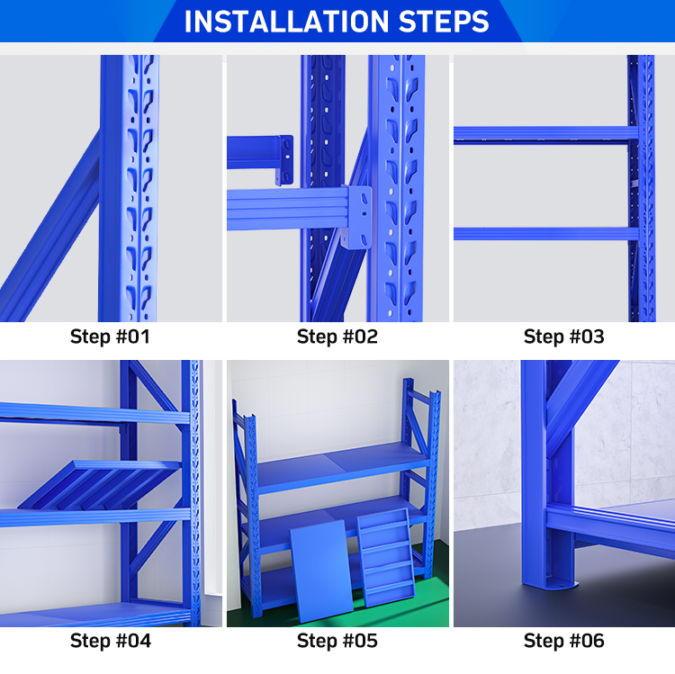 Easily Assemble Steel Rack System Heavy Duty Storage Shelves Unit Durable Warehouse Shelving Wholesale Metal Shelf for Warehouse