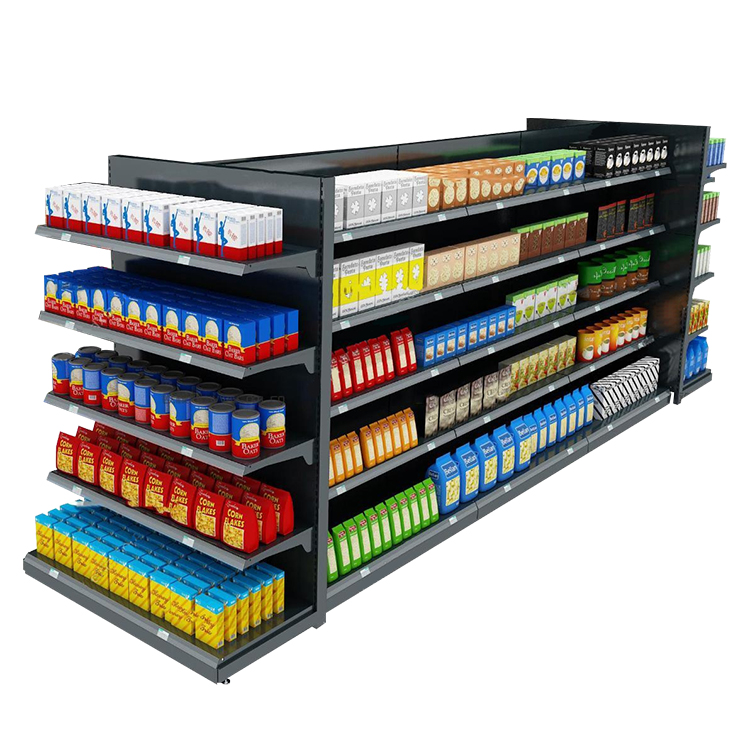 Customized 5-Layer Heavy Duty Metal Store Shelving Multi-Functional Supermarket Grocery Gondola