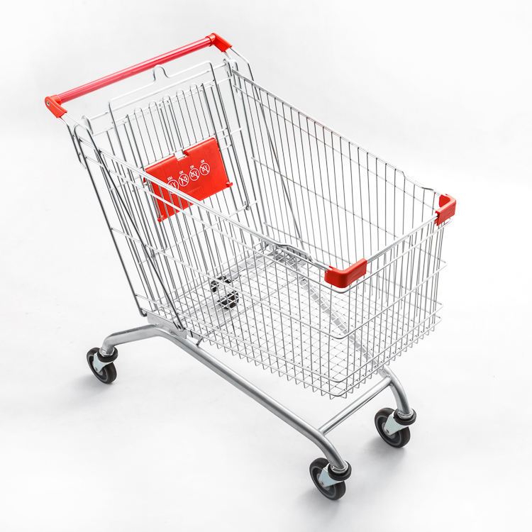 60L Large-capacity Shopping Trolley for Supermarkets and Convenience Stores Made of Metal