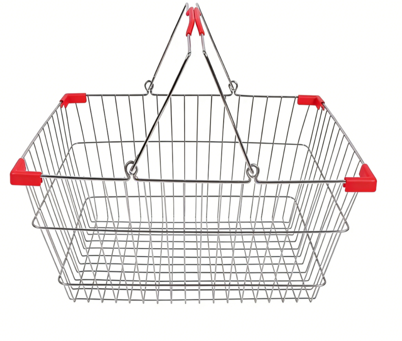 The Factory Supplies Supermarket Shopping Baskets Convenience Store Tote Bags  Electroplated Iron Wire Simple Shopping Baskets