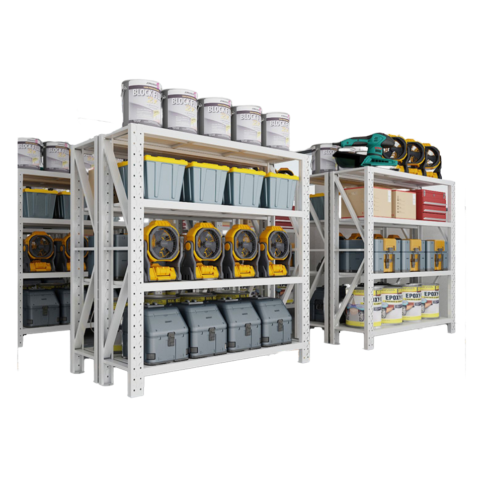 Popular Black Warehouse Shelving Metal Shelving Unit Storage Shelf Easily Assemble Shelves for Warehouse