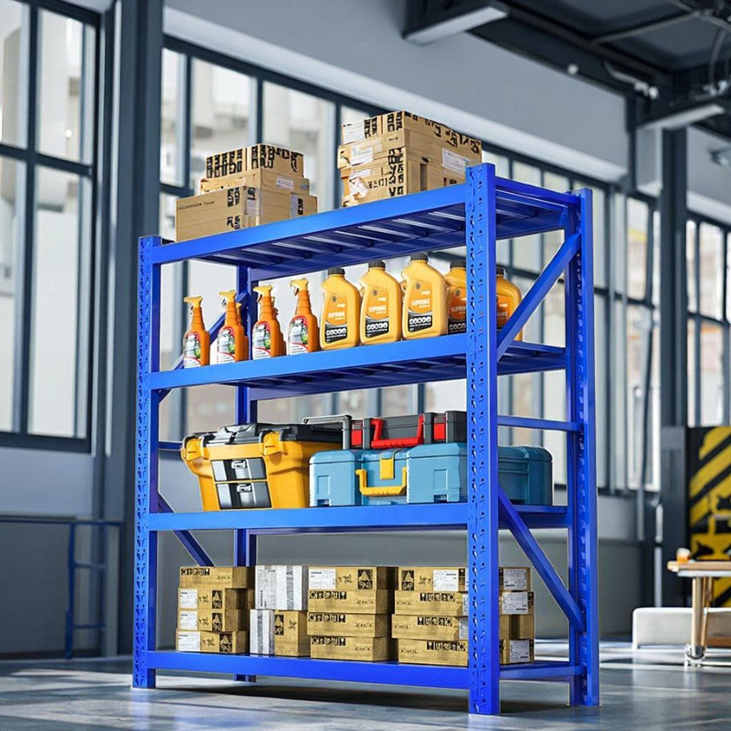 Light Duty Steel Storage Shelf Racks for Industrial Stacking Warehouse Shelving Wholesales Price for Metal Shelving Unit