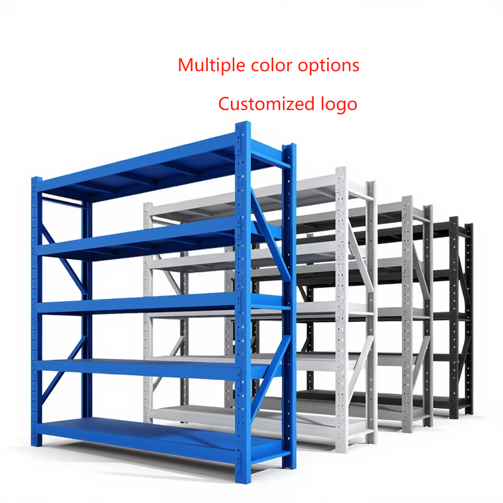 Custom Wholesale Warehouse Shelving Metal Shelving Unit Medium Shelf Storage Rack Warehouse Display Shelf