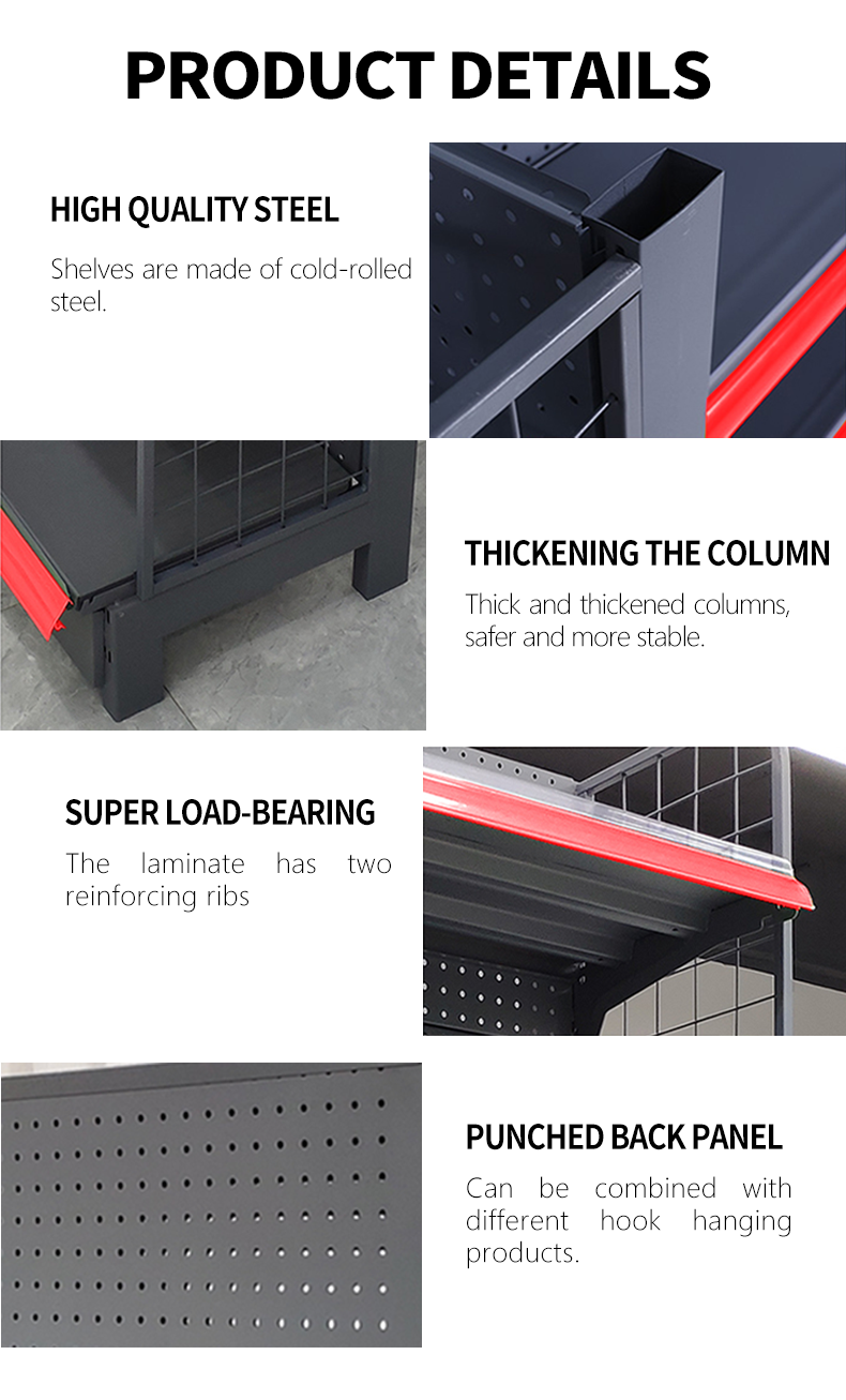 Customized Display Shelves for Shop Grocery Shelf for Supermarket Factory Wholesale Gondola Supermarket Shelf