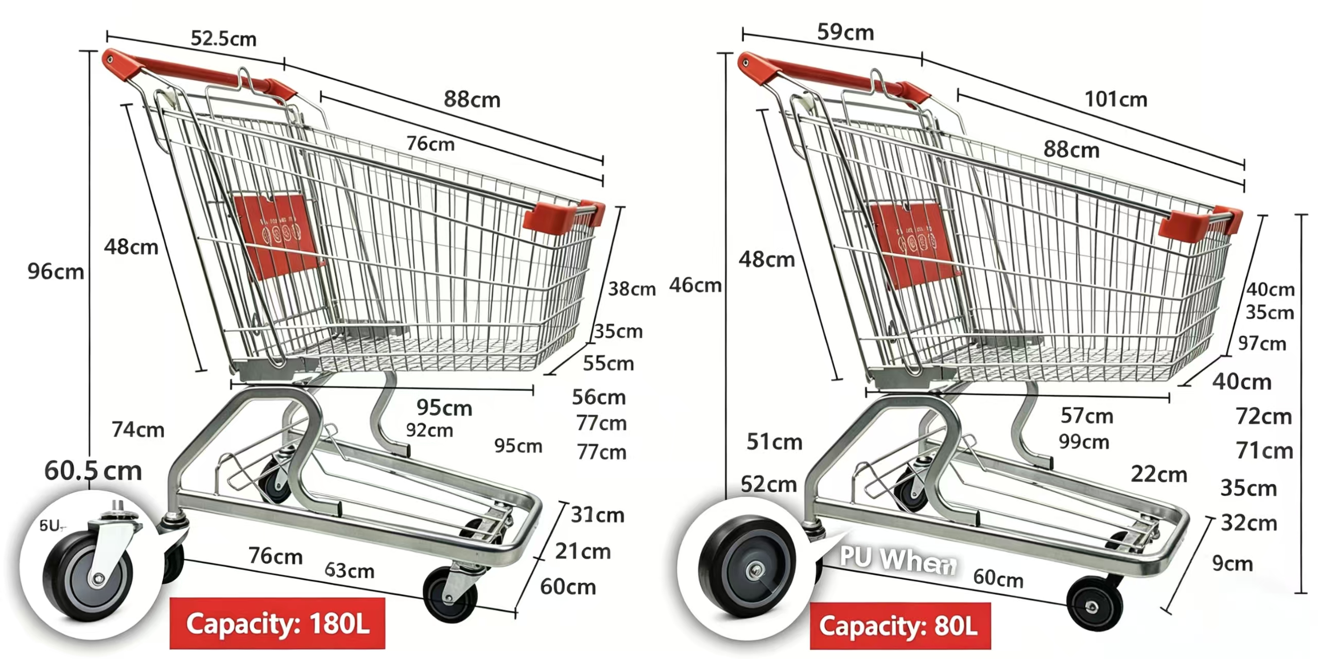 Shopping Trolley Supermarket Cart Grocery Cart Retail Store EquipmentMetal ShoppingCartSupermarketShelving Solution Shop Fixture