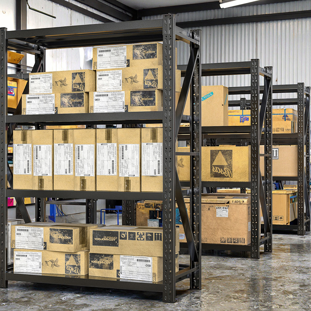 Durable Boltless Warehouse Shelving Racks for Industrial & Garage Storage Efficient Storage Shelves Prefab Warehouse Racks
