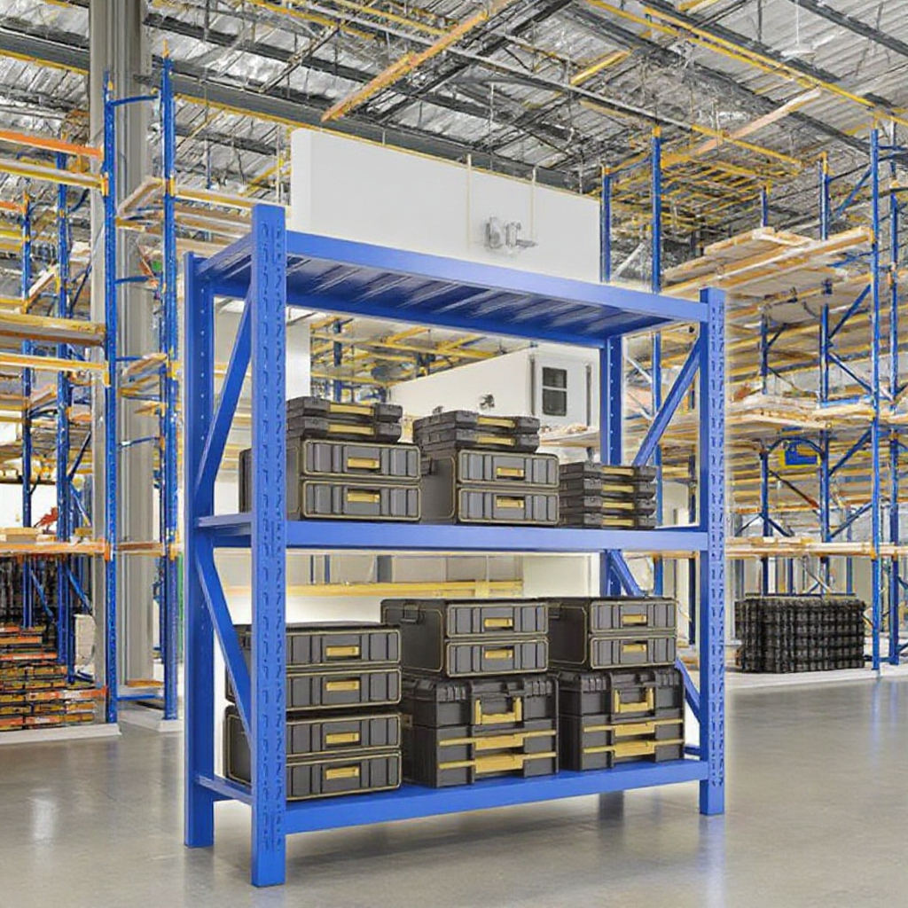 Light Duty Steel Storage Shelf Racks for Industrial Stacking Warehouse Shelving Wholesales Price for Metal Shelving Unit