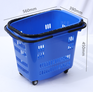 Wholesale Supermarket Shopping Basket Handle Basket Thickened Plastic Basket Doll Machine Store Basket Fruit and Snack Store