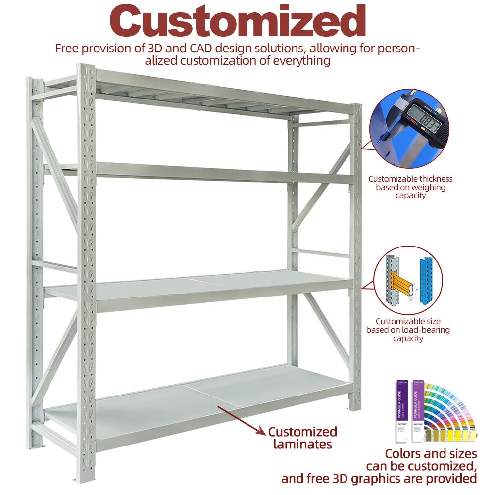 Custom Boltless Steel Etagere Adjustable Multi-Level Longspan Garage Rack Corrosion Protected Storage Rack