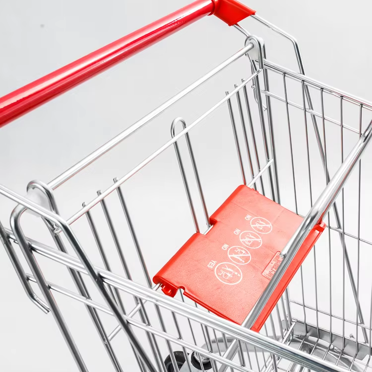 60L Large-capacity Shopping Trolley for Supermarkets and Convenience Stores Made of Metal