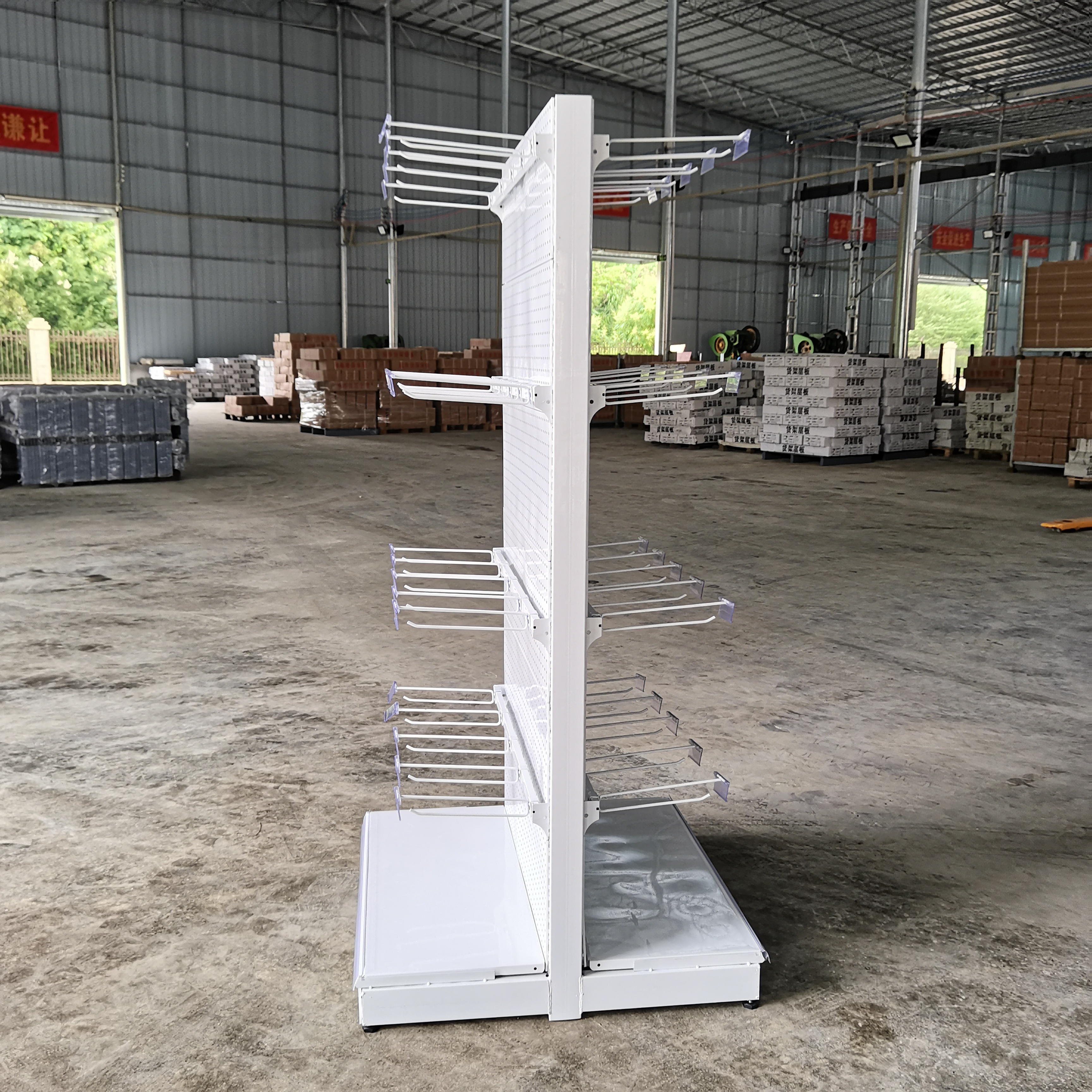 Adjustable Gondola Supermarket Shelf Light Duty Metal Display Rack for Grocery Retail
