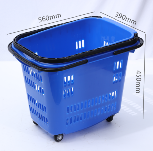 Wholesale Supermarket Shopping Basket Handle Basket Thickened Plastic Basket Doll Machine Store Basket Fruit and Snack Store