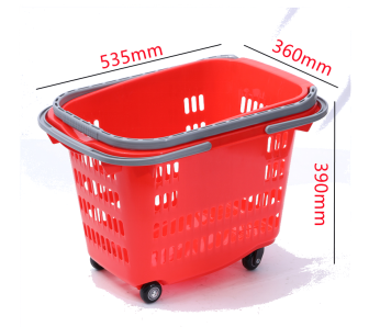 Wholesale Supermarket Shopping Basket Handle Basket Thickened Plastic Basket Doll Machine Store Basket Fruit and Snack Store