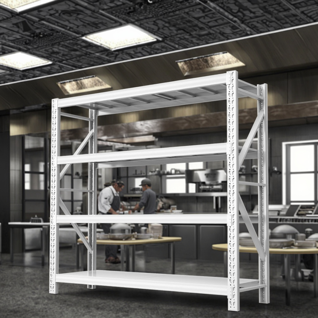 Space-Optimized Shelving Rack Used in Restaurant&Eatery Boltless Warehouse Shelving for Material Stacking  Light-duty Racks