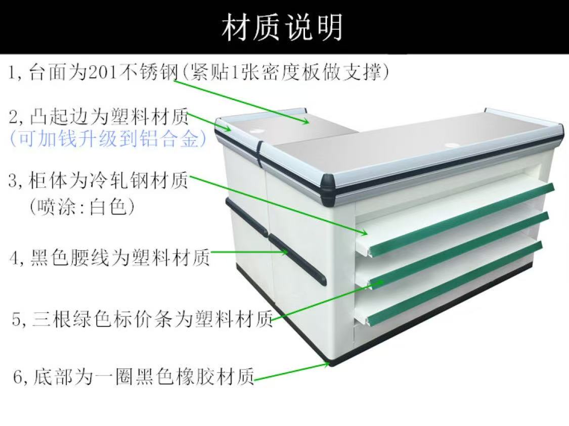 Metallic Light Duty Cashier Checkout Counter Gridwall Series Supermarket Pharmacy Display Rack