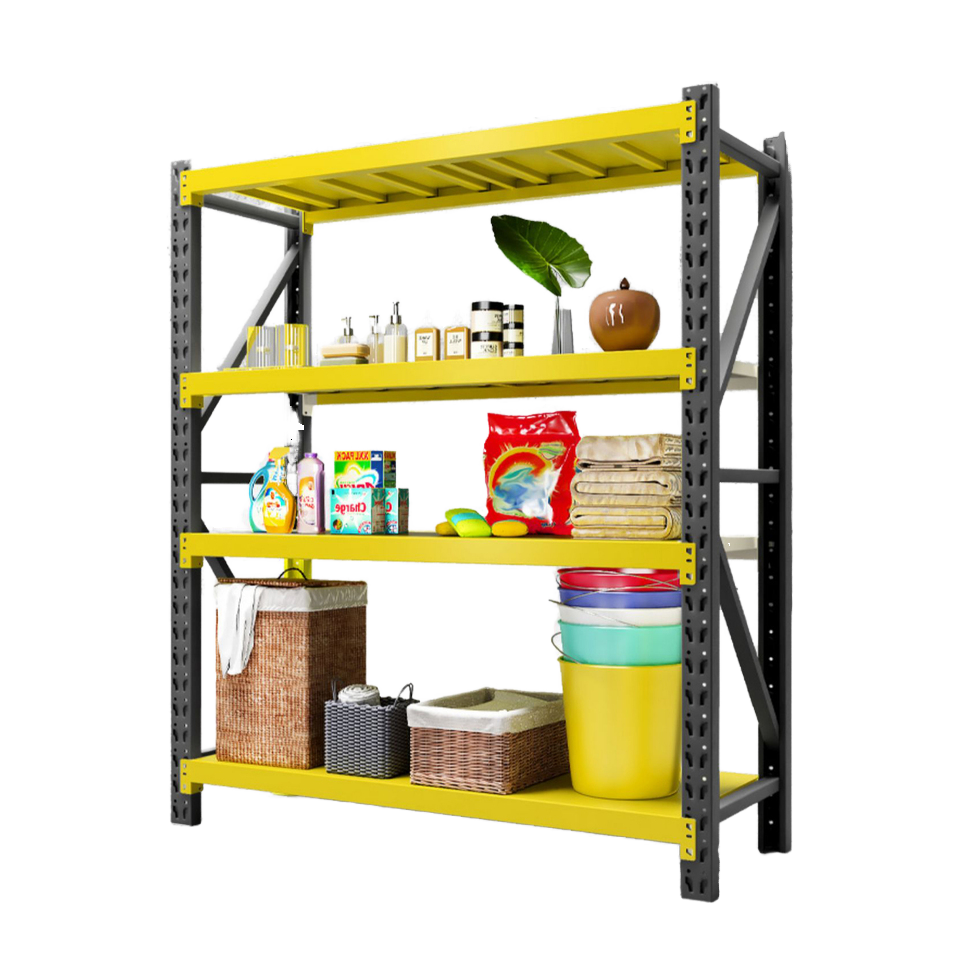Industrial Use Metal Warehouse Shelving  Medium Duty Metal Shelving Unit Wholesale Price Storage Shelf for Garage