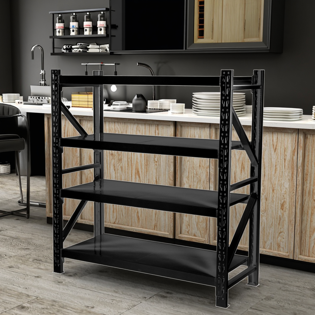 Space-Optimized Shelving Rack Used in Restaurant&Eatery Boltless Warehouse Shelving for Material Stacking  Light-duty Racks