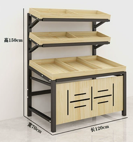 Fruit and Vegetable Display Stand Supermarket Vegetable Shelf Fruit and Vegetable Rack Storage Rack for Fruits Fruit Stand
