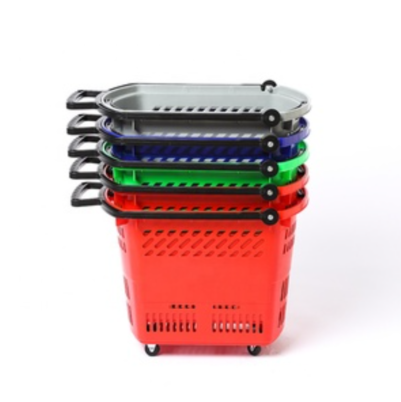 Wholesale Supermarket Shopping Basket Handle Basket Thickened Plastic Basket Doll Machine Store Basket Fruit and Snack Store