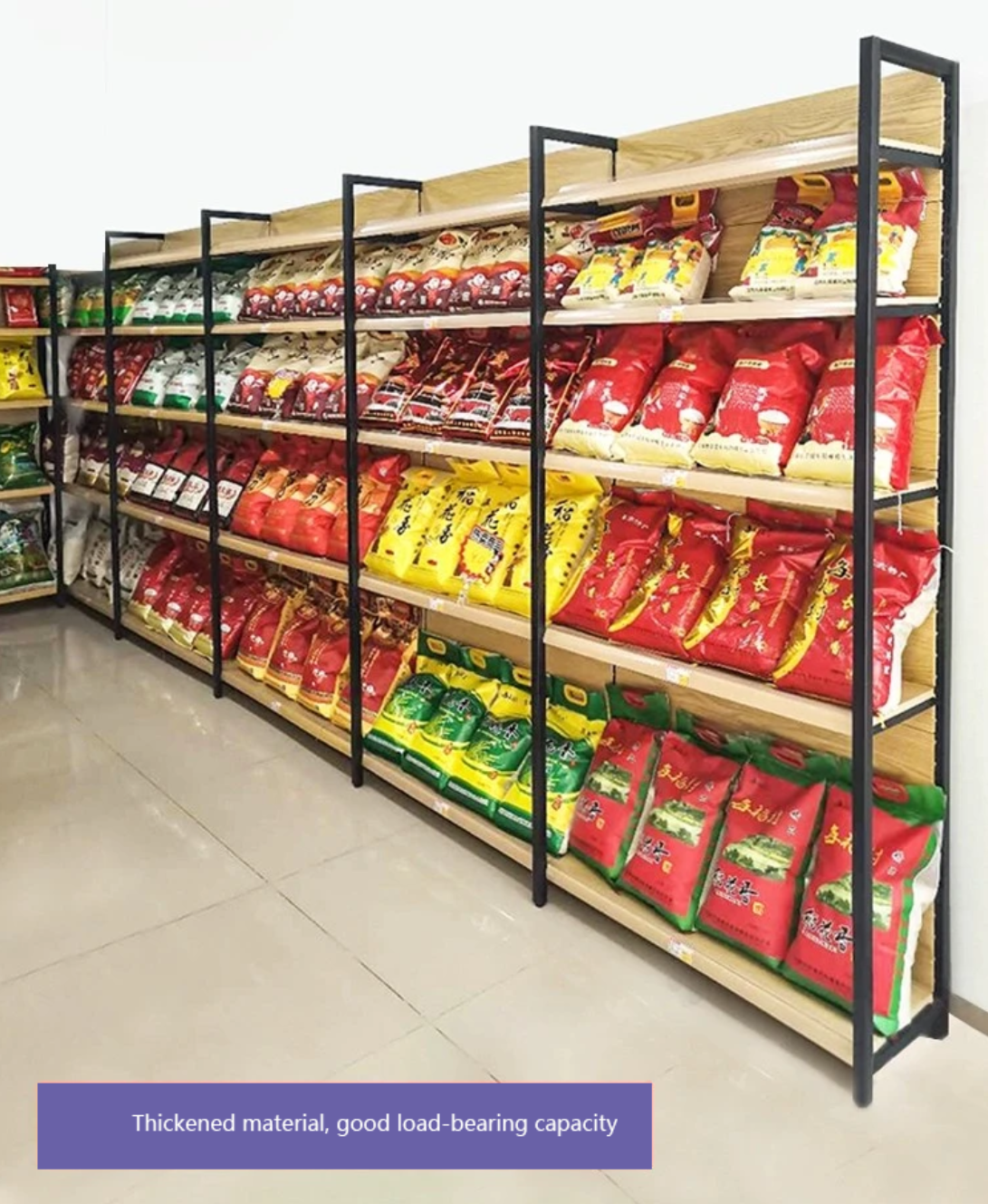 High-quality Fashionable Cold-rolled Steel Heavy-duty Four-post Supermarket Convenience Store Shelving Coated with Epoxy Powder