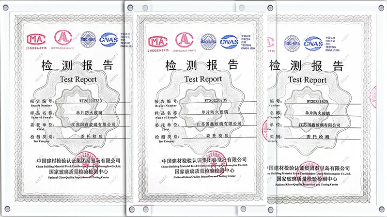 ISO 9001:2015 quality management certification held by Jiangsu Guoxin Glass Co Ltd