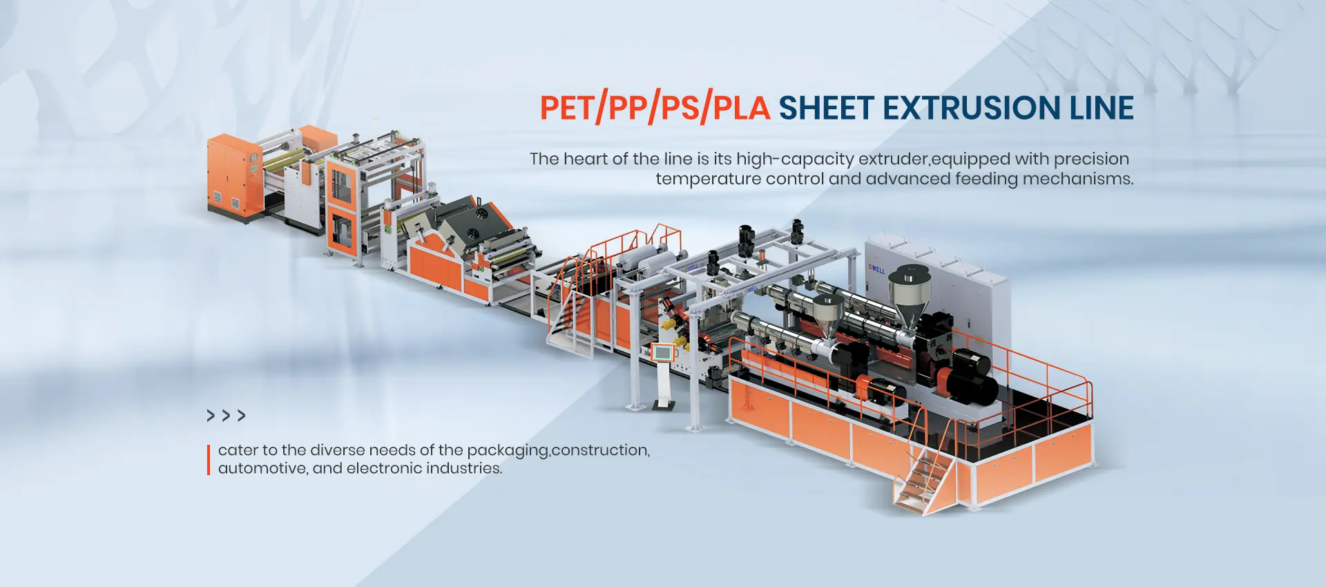 GWELL advanced polymer extrusion production line