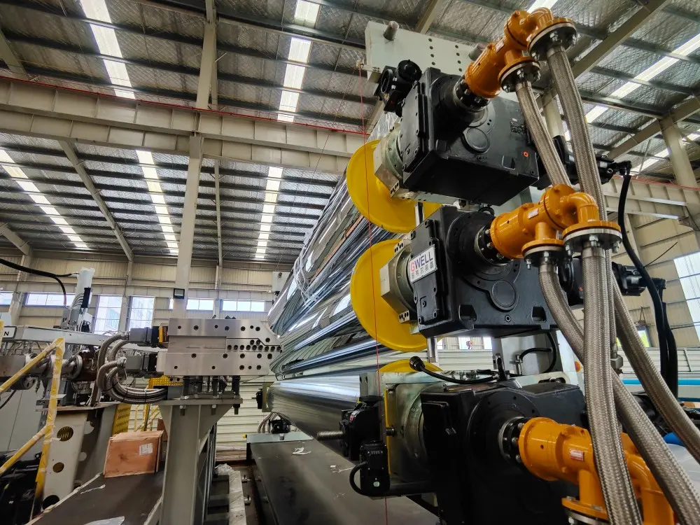 PVC EVA Waterproof Sheet Extrusion Line Part 2