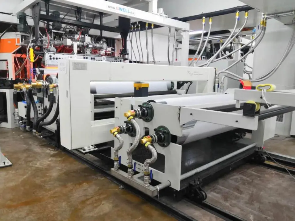 EVA POE solar film extrusion line installation and operation