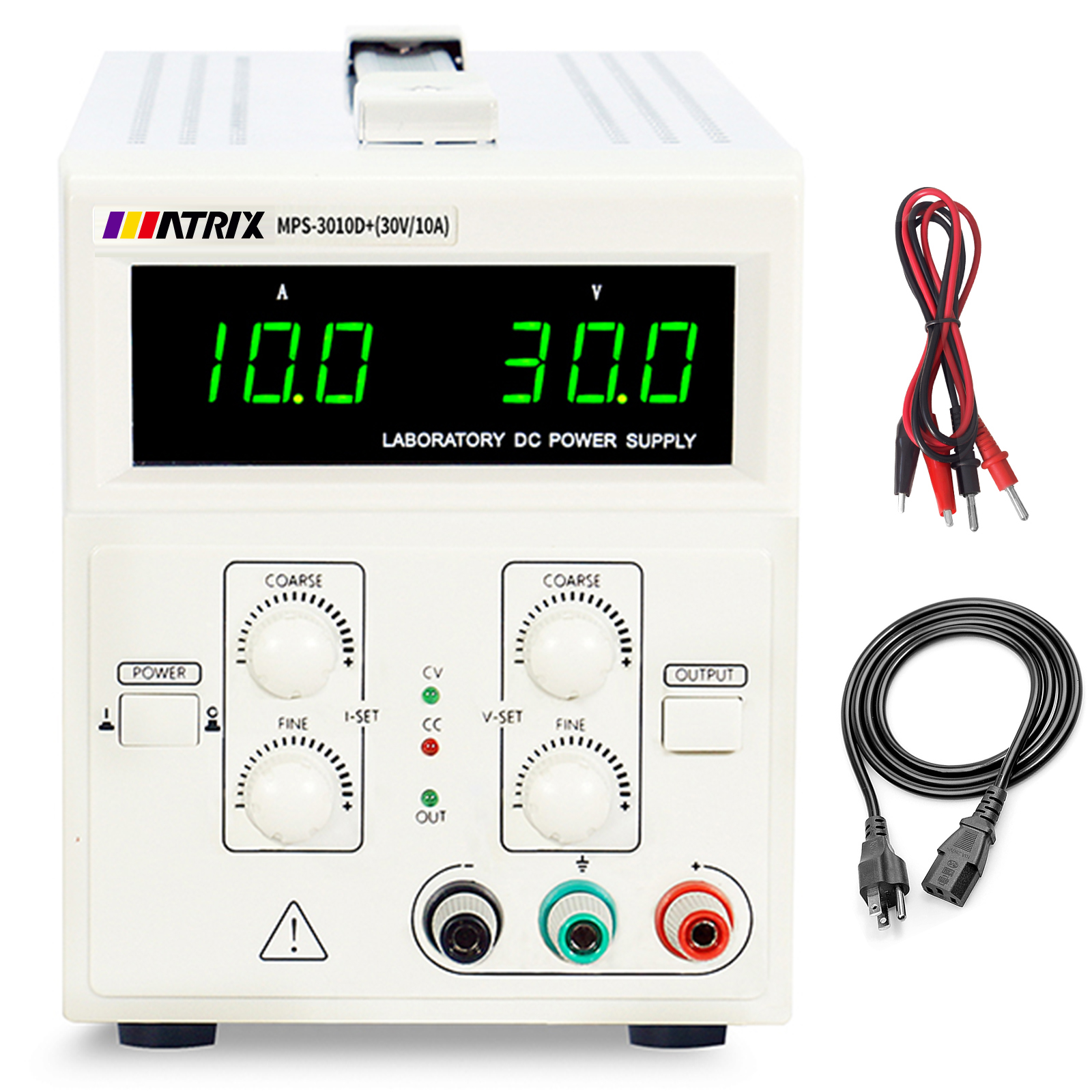 MATRIX MPS-3010D+ 30V 10A 300W Single Output High-Precision 85% Efficiency DC Linear Power Supply Universal Input for Lab Use