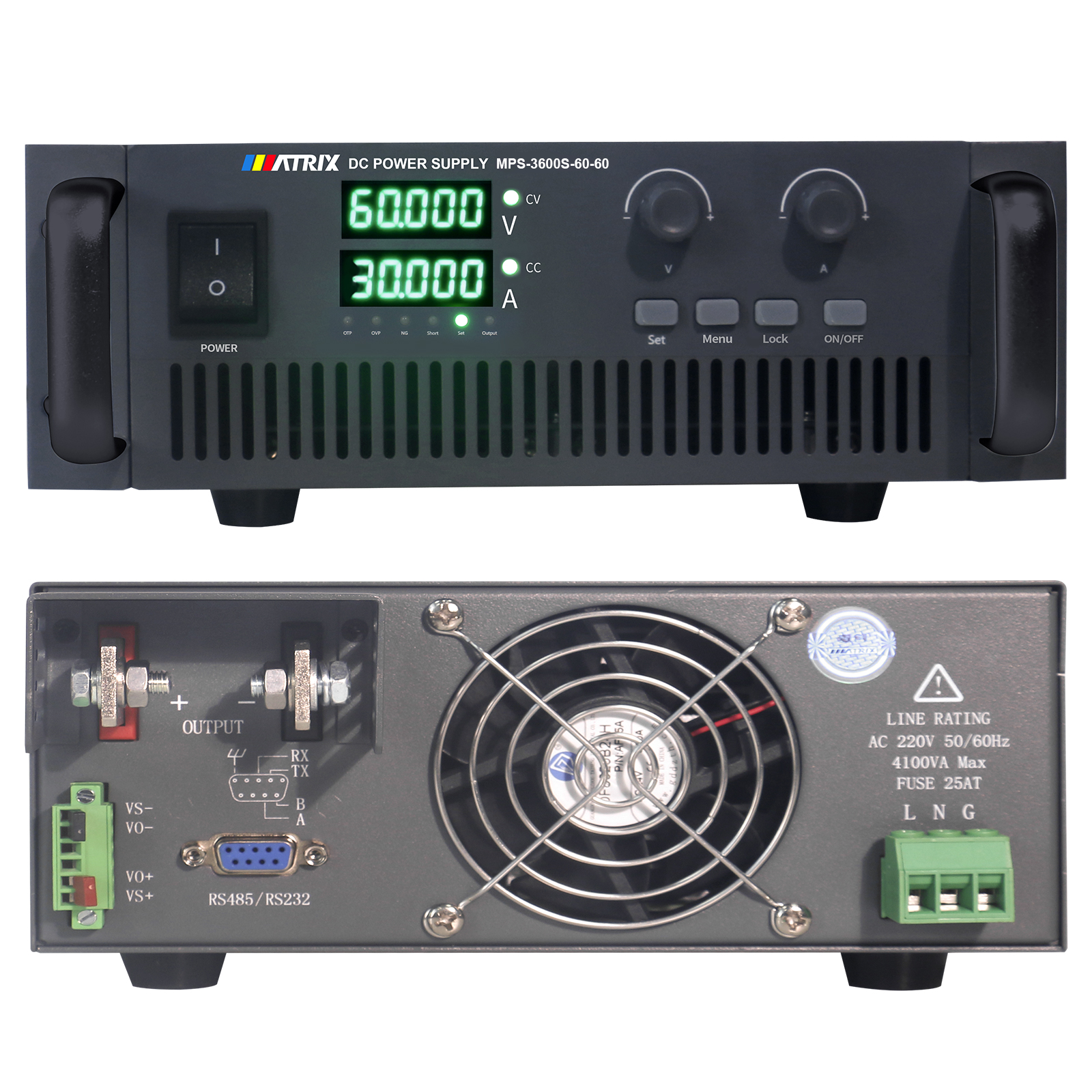 MATRIX 3600W 60V 60A high precision adjustable digital programmable DC power supply applied to research institutes