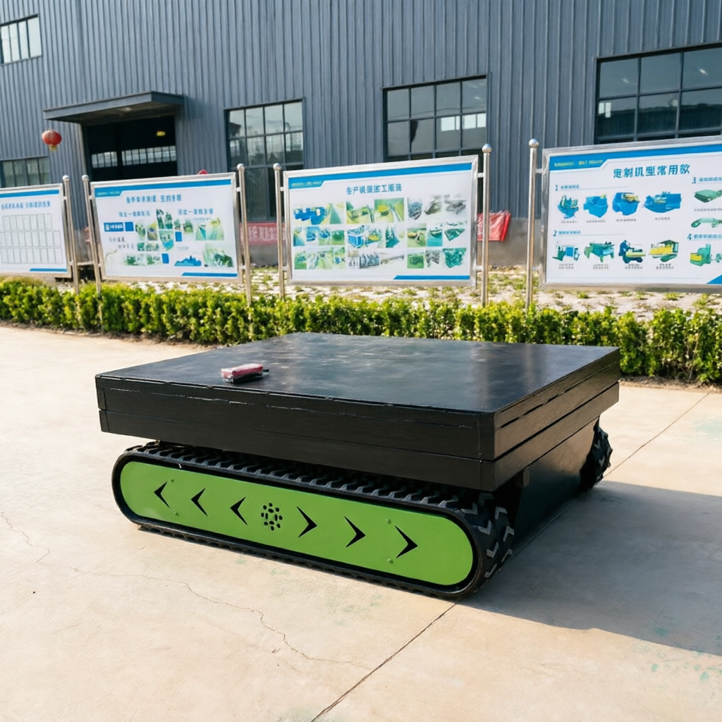 Hot Selling JS Brand Remote Control Crawler Lift Platform Vehicles Motor Steel Construction for Construction Site (1 Year