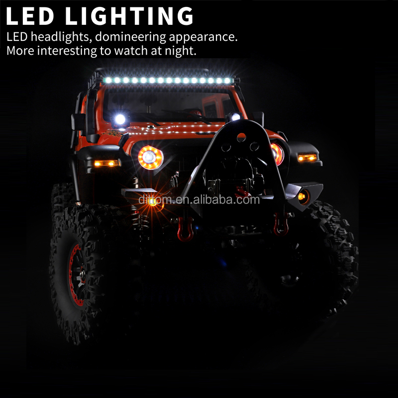 WLtoys 104010 1/10 RC Off-road Car 2.4G 4WD Electric Climbing Rock Racing Vehicle Drift Car With Lights