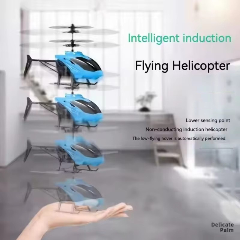 Mini Rechargeable RC Drone Fall-Resistant Remote Control Helicopter for Children for Outdoor Play Beginner Plastic Electric
