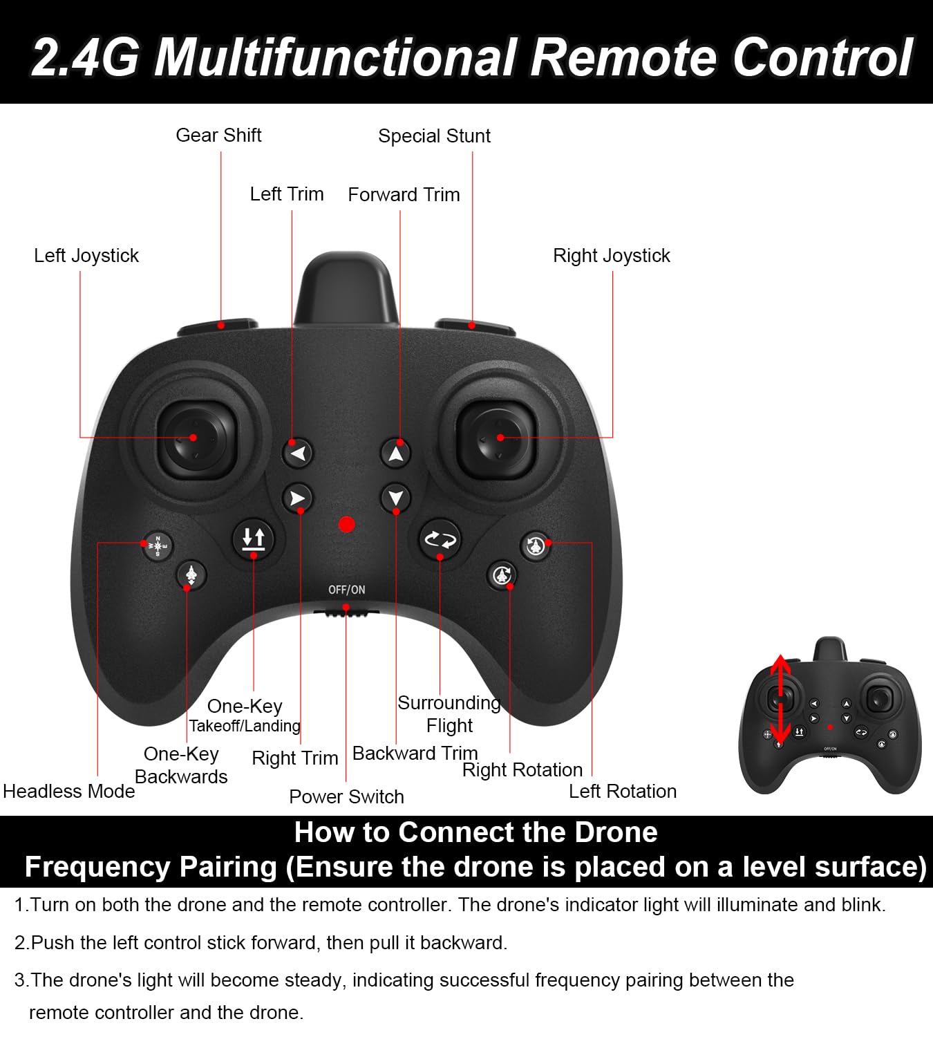 EPT Airplane Toys Remote Control Wireless Foam Small Drone Foam Remote Control Airplanes RC Planes for Kids