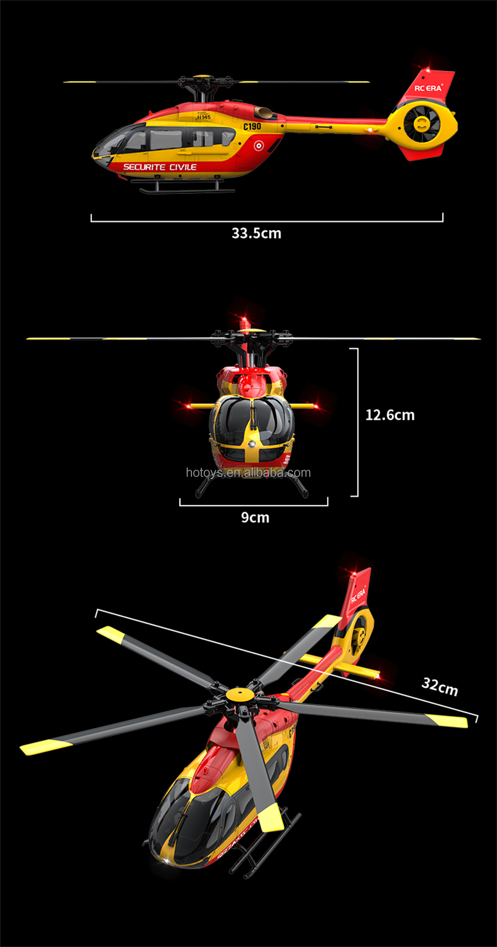 C190 RC Helicopter Detail
