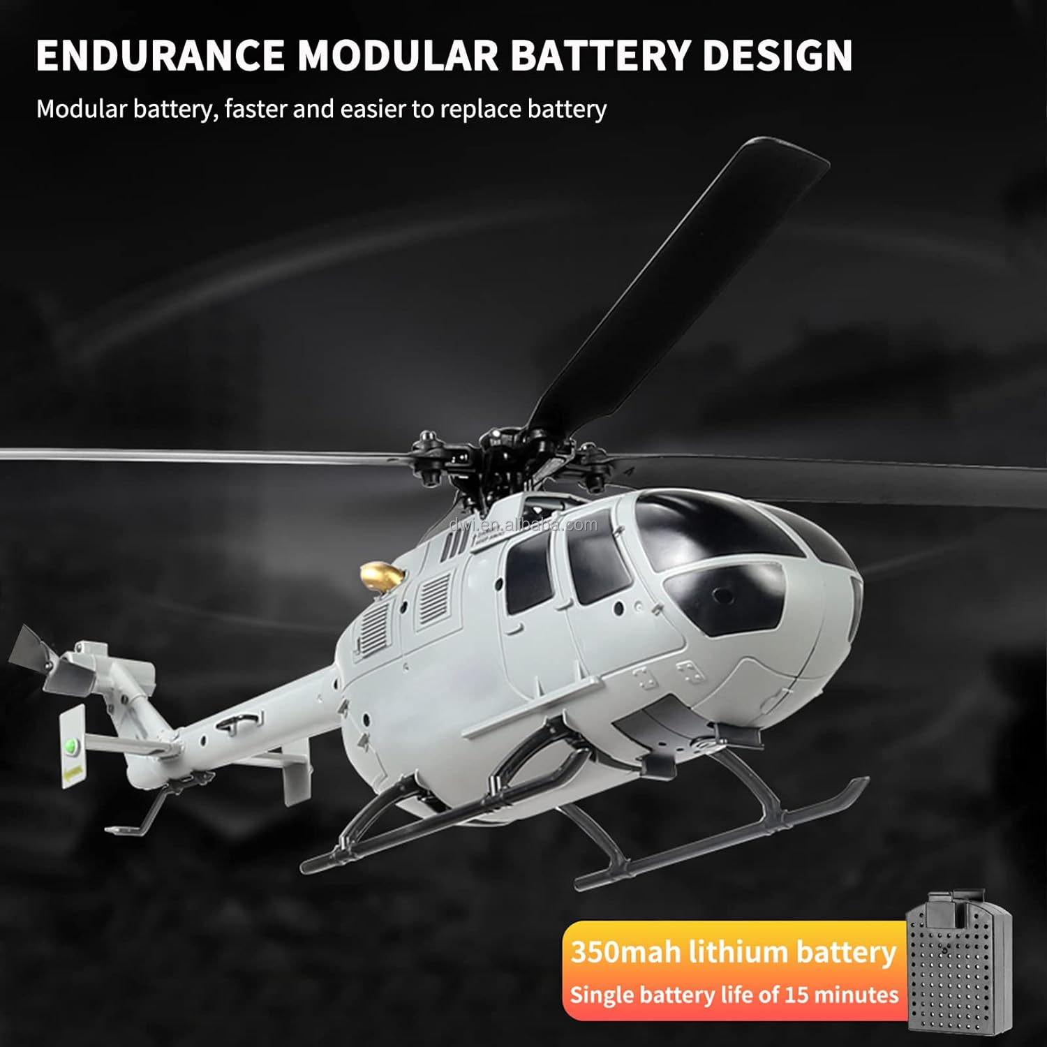 DWI 2.4Ghz RC Helicopter Remote Control Drone Single Propeller Without Ailerons Altitude Hold Toy for Kids and Beginners