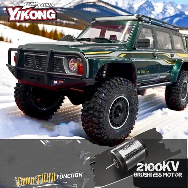 YIKONG YK4107 PRO 1:10 Scale RC Rock Crawler 4WD Brushless Car With 25KG Servo Dual Speed Differential Lock Metal Gear LED Light